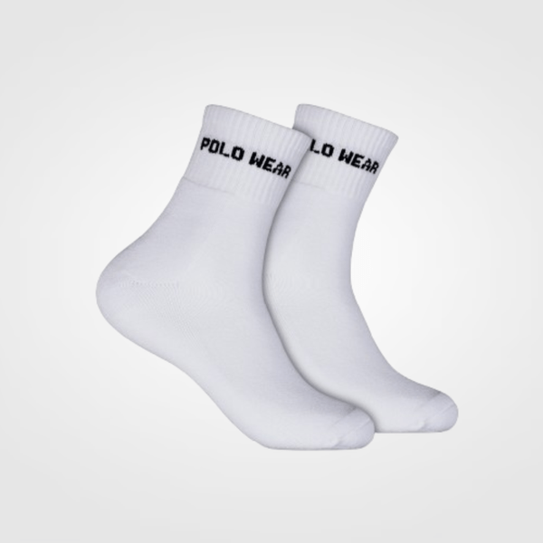 KIT 2 PARES DE MEIA CANO LONGO POLO WEAR ATOALHADO