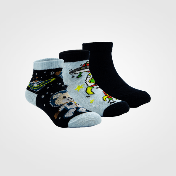 KIT 3 PARES DE MEIA INFANTIL HOAHI ANTIDERRAPANTE